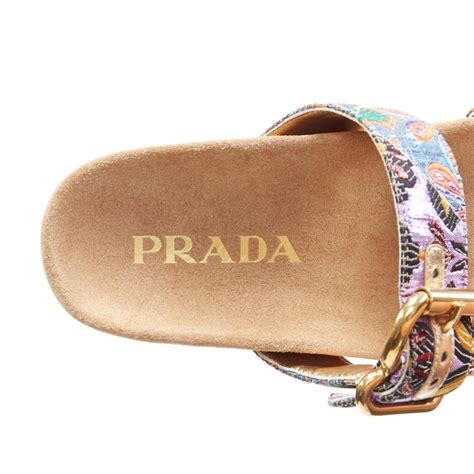 prada sandalen damen blumen|Prada ladies sandals.